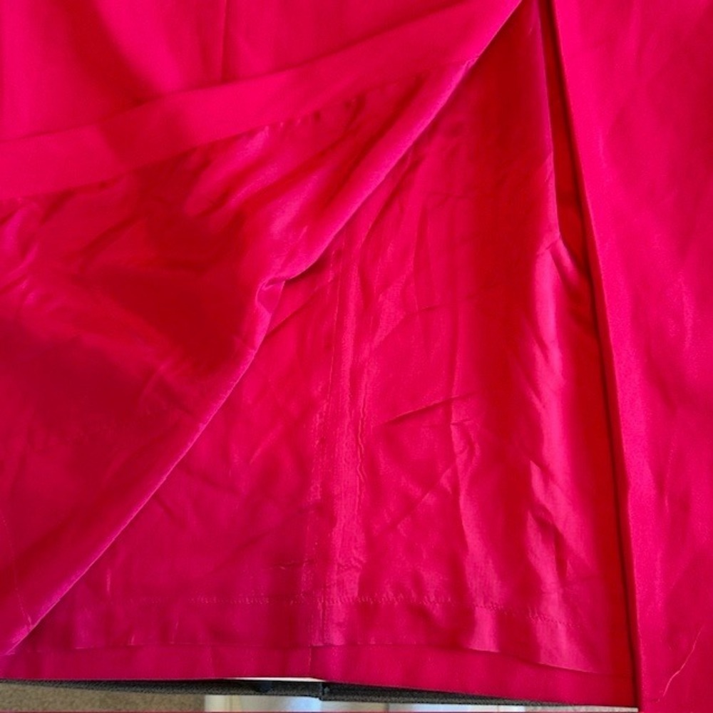 Women's Vintage Liz Claiborne Dress Pink Embroidered w/Slit X-Back Detail Size 8 - Picture 11 of 16